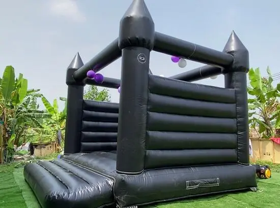 15x15ft Black Bouncy Castle 1