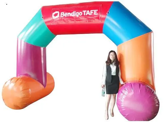Colored Inflatable Entrance Arch with Removable Banner 1