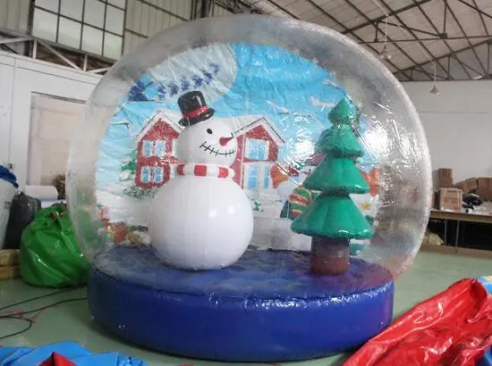 Inflatable Snow Globe with Snowman and Christmas Tree 1