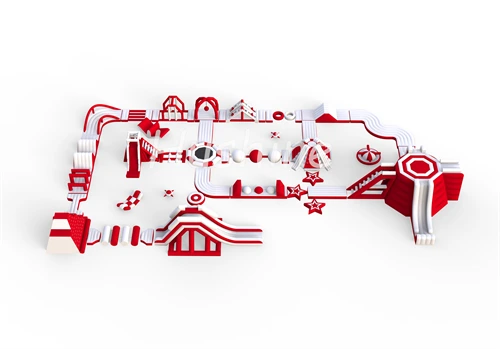 48. 6*26.2*5 م حديقة مائية تجارية قابلة للنفخ 1