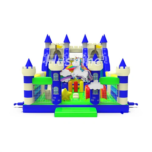 Rainbow Unicorn Bouncy Castle Playground 1