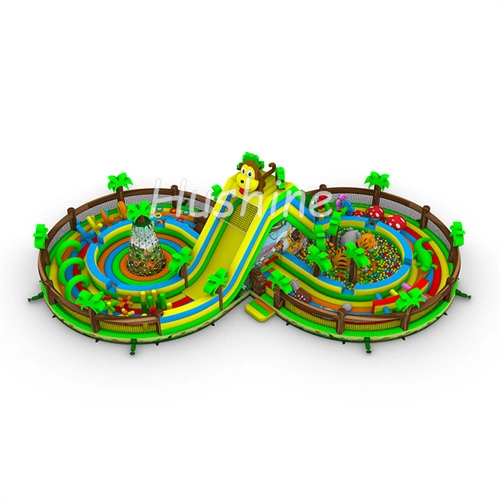 Monkey Jungle Inflatable Obstacle Course Playground 1