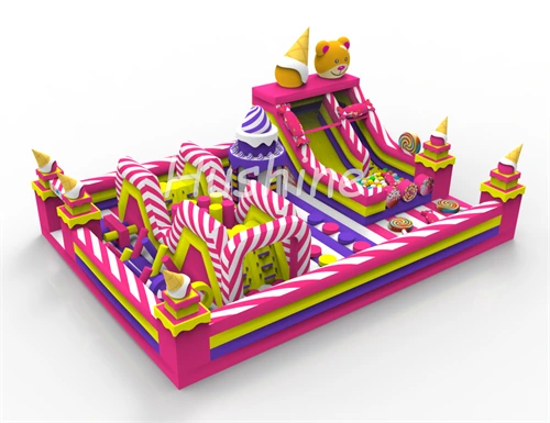 Pink Candy House Inflatable Theme Park 1