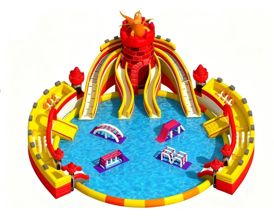 Dragon theme Inflatable Land Water Park 1