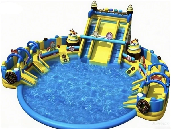 Large Outdoor Inflatable Swimming Pool with Slide 1