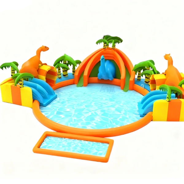 Inflatable Water Slide with Pool Inflatable Water Park Slides 1