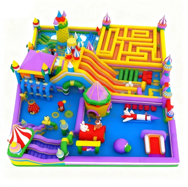 Amusement Park Inflatable Theme Park With Maze 1