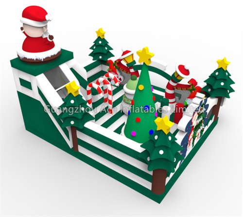 Aufblasbarer Hüpfburg-Spielplatz mit Weihnachtsthema 5