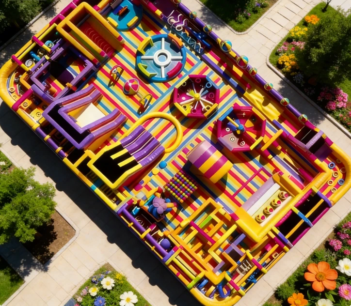 El parque de juegos inflable más grande del mundo con castillo inflable 1