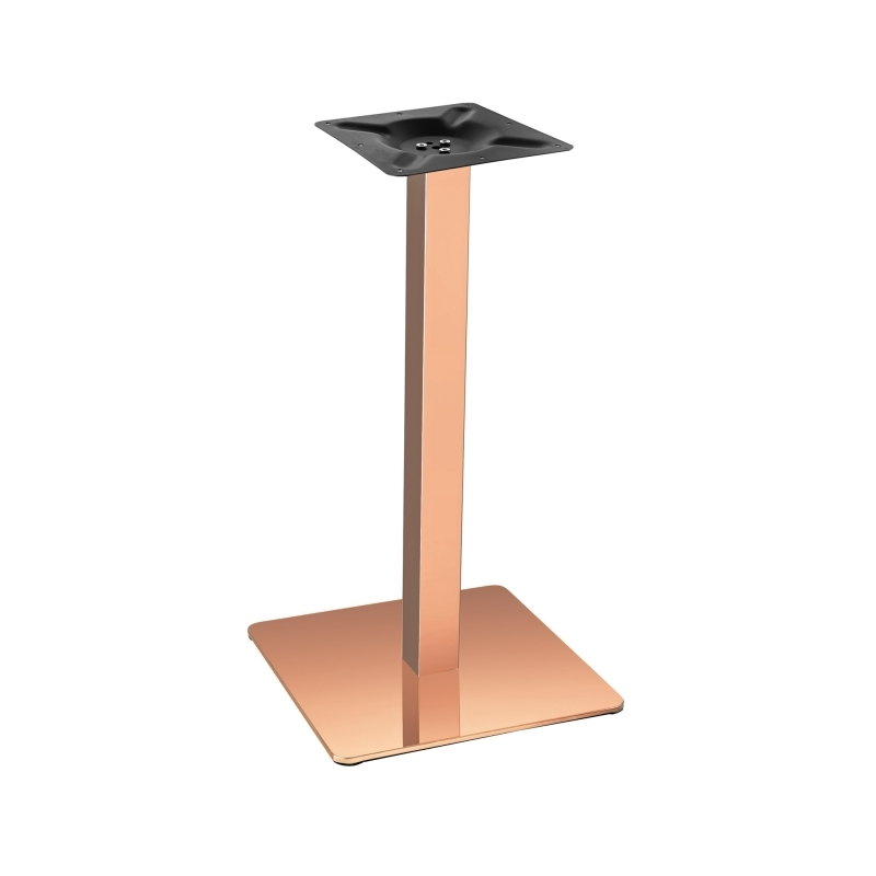 Base de table carrée en acier inoxydable brossé - Quincaillerie ZHD 1