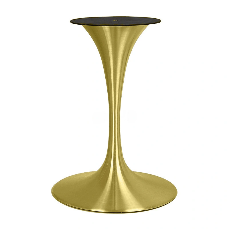 Brushed Stainless Steel Tulip Table Base 1