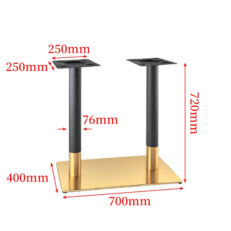 Brushed Stainless Steel Table Legs 10 Sets ZHD Hardware 5