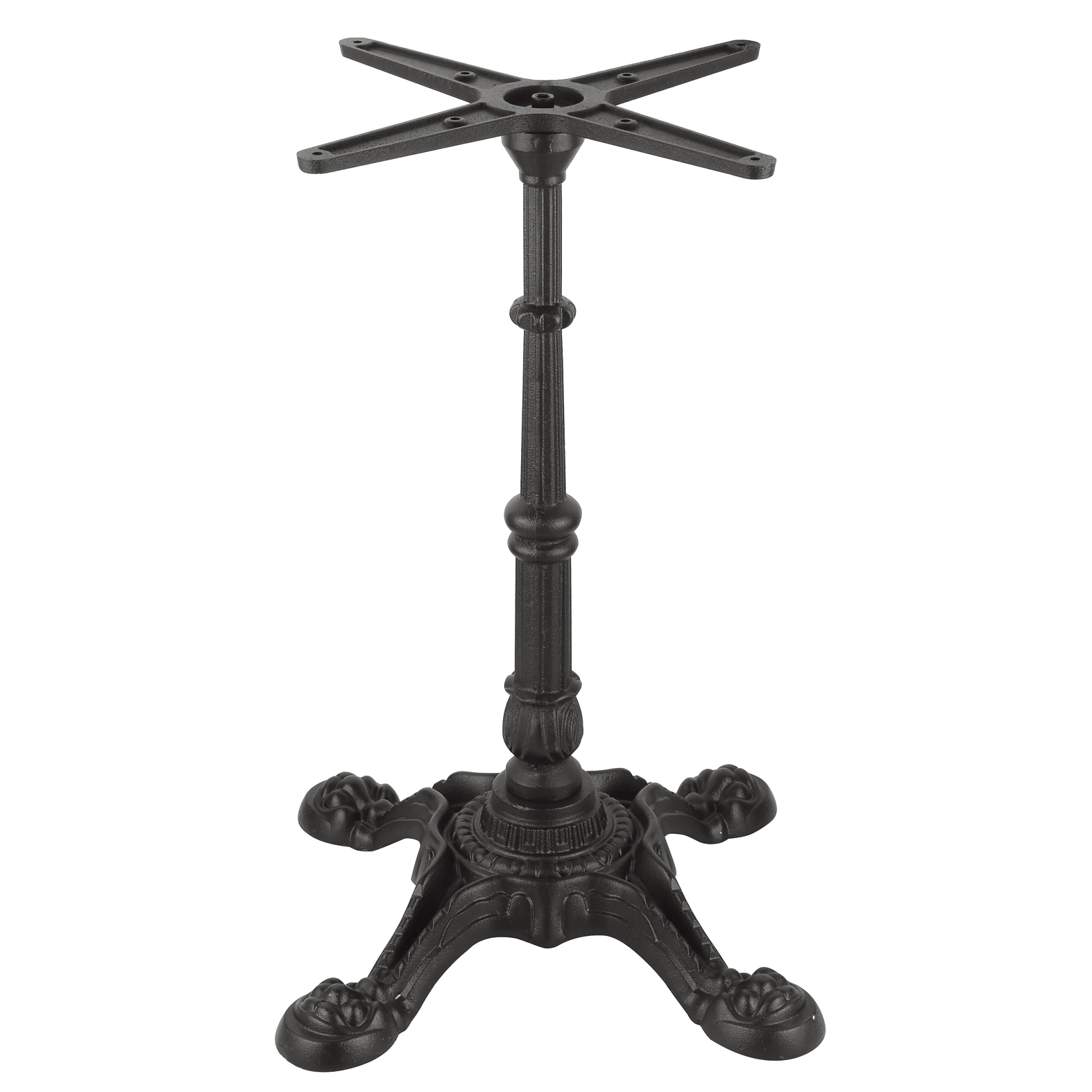 Black Powder Coated Cast Iron 4 Legs Table Base 1