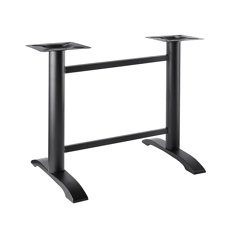 Black Powder Coated Steel Double Column Table Base 1