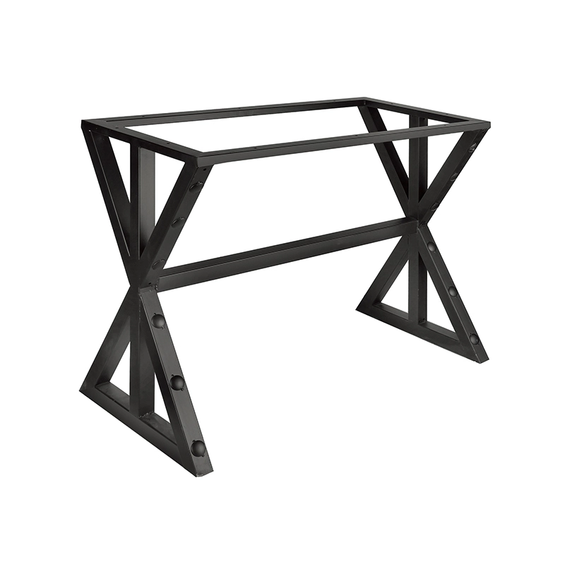 Black Powder Coated Steel Frame Dining Table Base 1