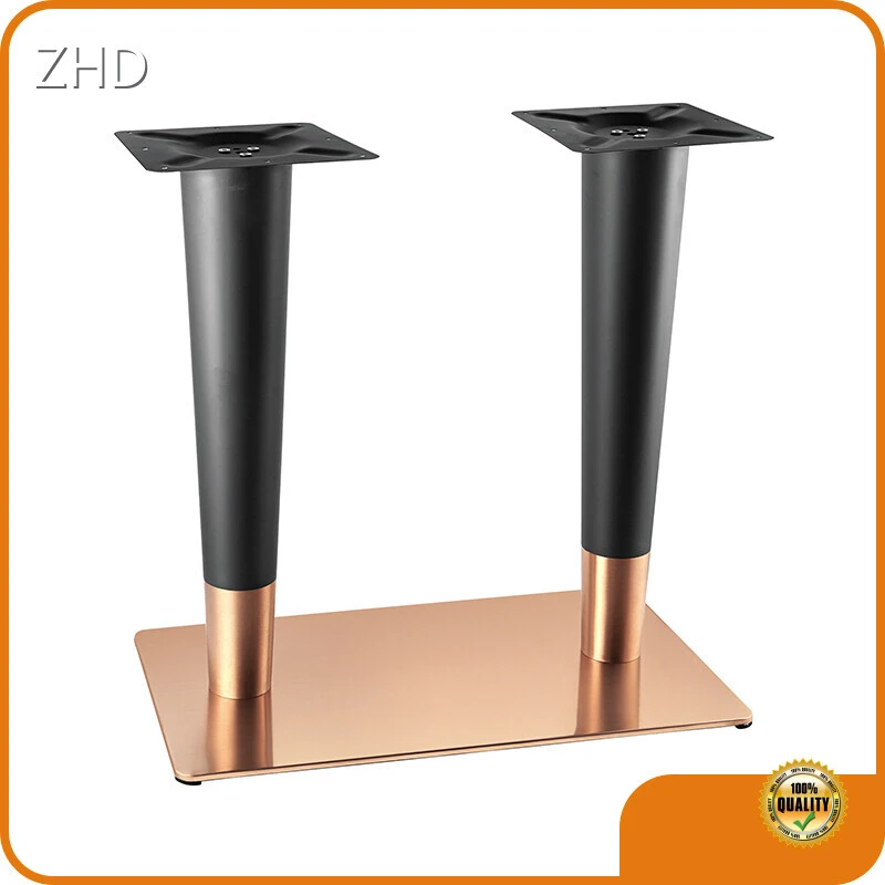 Brushed Stainless Steel Table Legs 10 Sets ZHD Hardware 1