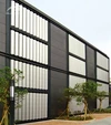 Indawo yokuhlala Curtain Wall Louvers Remote Manual Control PVDF Coating Durable 1