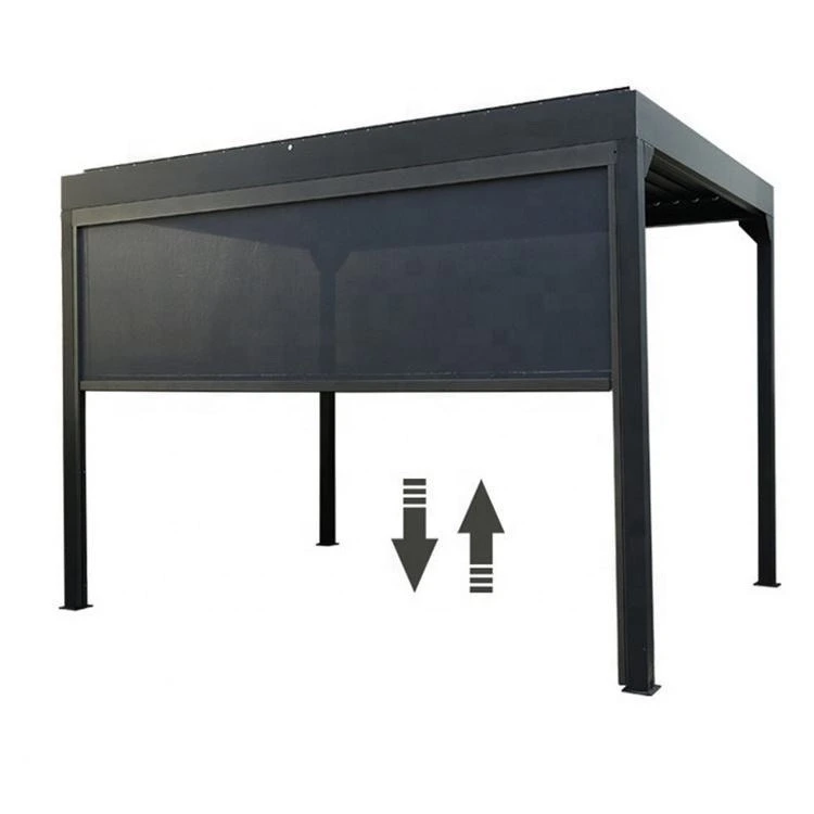 Résistansi serangga outdoor Roller Blinds Motorized Windproof 1