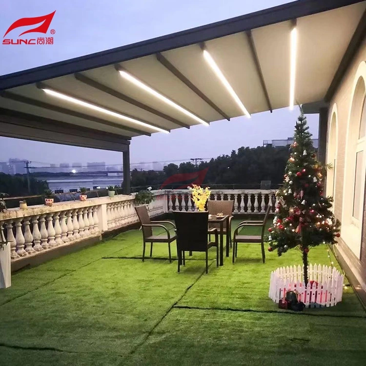 Bioclimatic Aluminum PVC Retractable Roof Systems ការការពារទឹកភ្លៀង 1