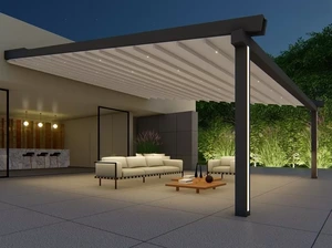 Kinga ya Mvua ya Pergola Inayoweza Kurudishwa ya Bioclimatic 13.5M upana