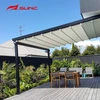 Motorized Retractable Roof Pergola Awning Garden Building Patio Waterproof 1