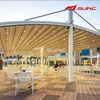Aluminium raam PVC seil intrekbare dak Pergola afstandbeheer 1