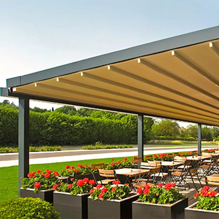 Waterproof PVC Retractable Patio Awning Na May Led Lights 3 - 5 Taon na Warranty1 1