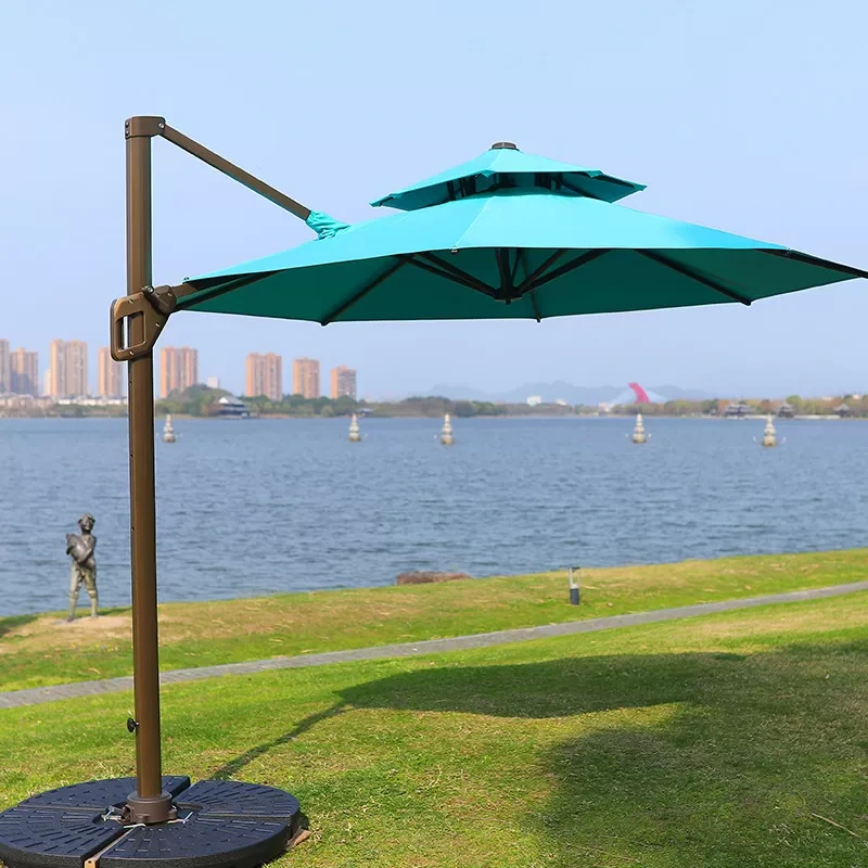 Beach Aluminum Alloy Pole 3*3m Waterproof Sunbrella 1