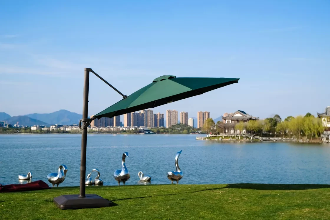 3.5 մ Անջրանցիկ Ուղիղ բացօթյա ալյումինե Sunbrella 1