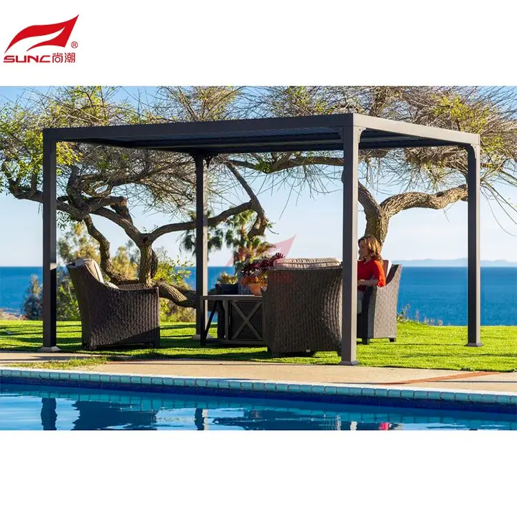 Hot Waterproof Outdoor Blinds Aluminium Pergola SUNC Brand 5