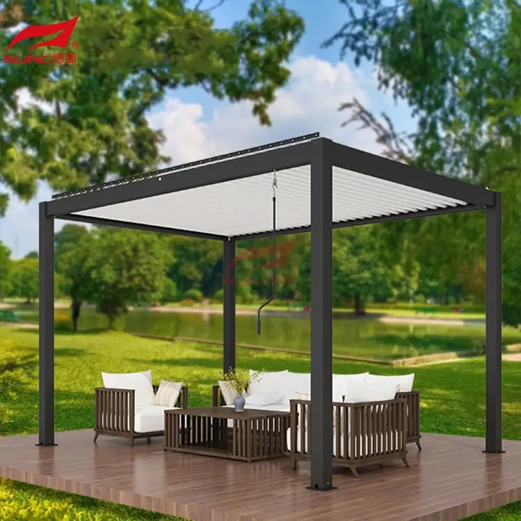 Hot Custom Made Outdoor Blinds Manual Aluminium Pergola SUNC Brand 3