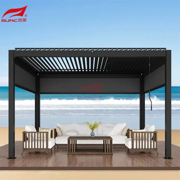 Hot Custom Made Outdoor Blinds Manual Aluminium Pergola SUNC Brand 5
