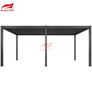 SUNC 6x3m Manual Louvered Pergola Outdoor Aluminum Gazebo Windproof Sun Protection