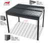 Parasol para patio de pérgola manual con persianas al aire libre con pérgola de techo rígido ajustable 1