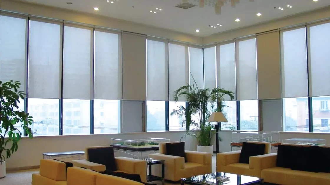 Building Shade Custom Electric Blinds External Electrical Architectural 1