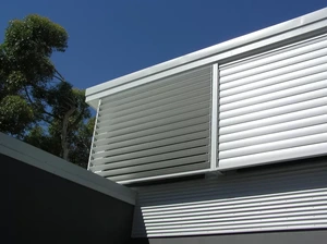 Eksteryè fasad kouvèti reglabl louvered aliminyòm pergola