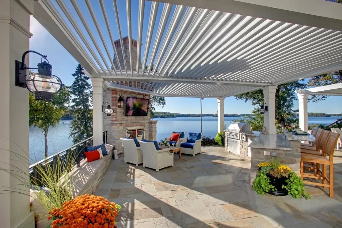 Aia 2,0 mm mootoriga veekindel alumiiniumpergola 1