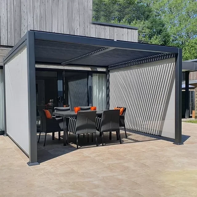 Nidaamka Daabacaadda 202mm Aluminium Pergola La Siman karo 1