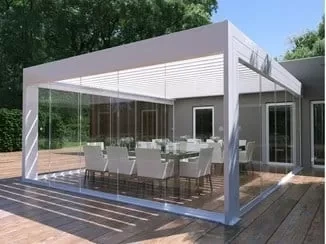 អាលុយមីញ៉ូ Pergola Powder Coated Arbours មិនជ្រាបទឹកនៅខាងក្រៅ