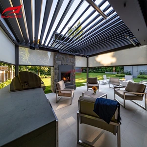 Bioclimatic Garden Buliding Aluminum Pergola មិនជ្រាបទឹក