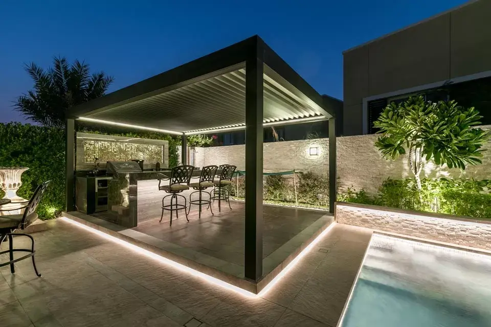 Jumlo Sunc Casri ah oo aan biyuhu celin karin matoorka Aluminium Pergola SUNC Brand 2