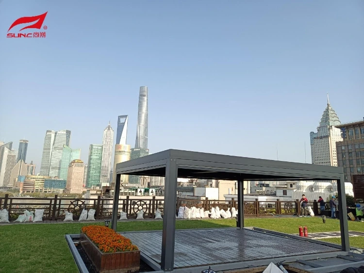 Pergola nga adunay Motorized Louvers 15 ka Adlaw - - SUNC 2