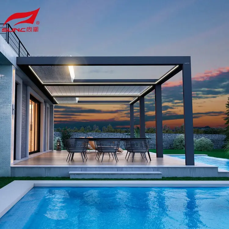 Si fudud loo isticmaali karo otomaatig ah Pergola Louvers SUNC Company 3