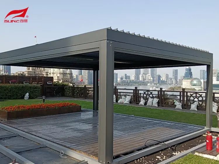 Pergola oo leh Power Louvers 0/square SYNC 2