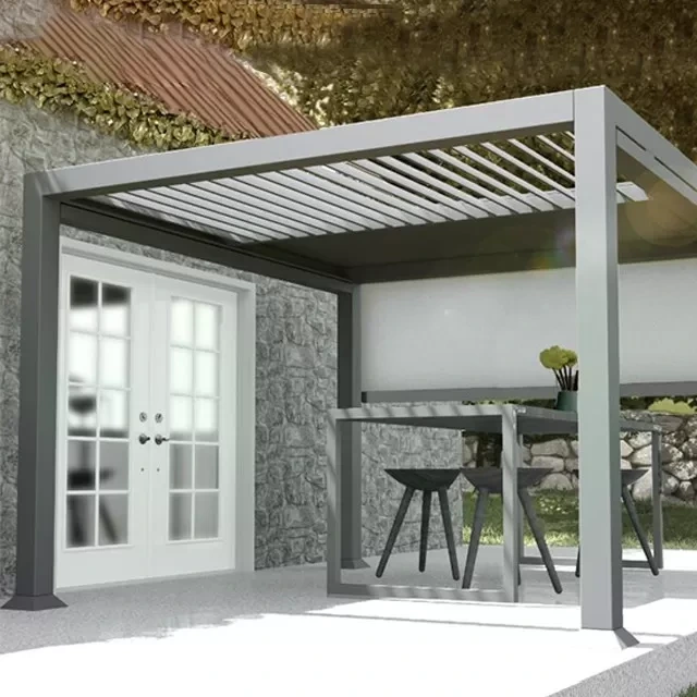 SUNC Prostostoječe aluminijaste avtomatske pergole z lamelami 2