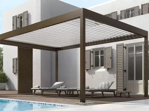 Aluminiumka Xorta ah ee Casriga ah Soosaarayaasha Pergola ee tooska ah | SUNC 2
