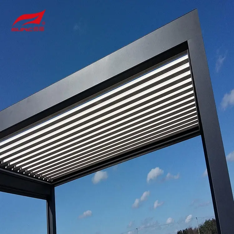 Jumlo Baabuur leh Louvered Pergola Motorized Louvered Pergola Company 3