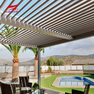 10" X 10" yeAluminiyam yePergola yeGazebo enoZiptrack eSlayida ngomnyango weglasi