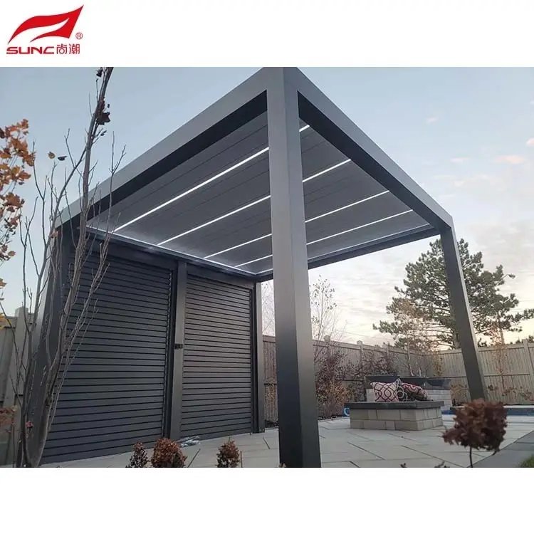 Hotpergola miaraka amin'ny Motera Louvers L/C SUNC Brand 4