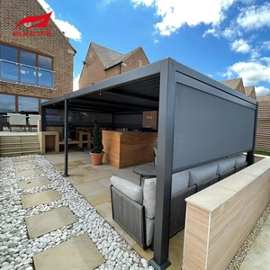 Gazebo موتورلۇق ئاليۇمىن پېرگولا 10 «X 13» دالا بېزەك باغچىسى ئۈچۈن